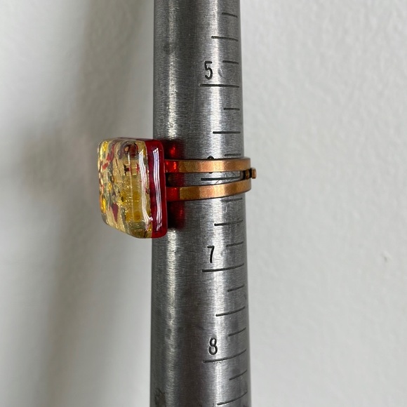 Adjustable Murano Glass Ring - Picture 12 of 13